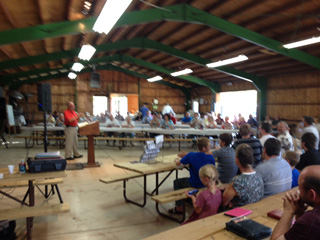 Resident pastor, Bill Schomo, brings the message.
