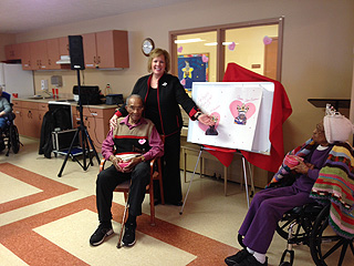 Bonnie with Valentine's King & Queen.