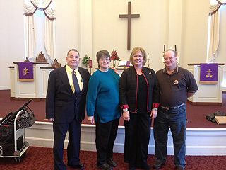 Pastor Dave, wife Linda, Bonnie and Don.